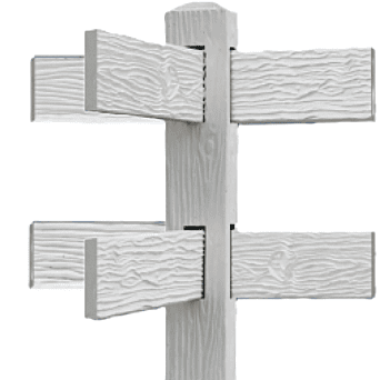 CONCRETE 2 RAIL FENCE 3 WAY (WOOD STYLE)