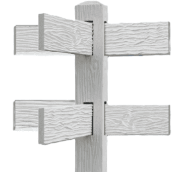 CONCRETE 2 RAIL FENCE 3 WAY (WOOD STYLE)