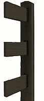 CONCRETE 3 RAIL FENCE END (WOOD STYLE)