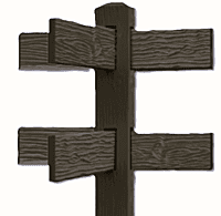 CONCRETE 2 RAIL FENCE 3 WAY (WOOD STYLE)