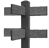CONCRETE 2 RAIL FENCE 3 WAY (WOOD STYLE)