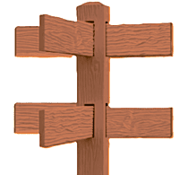 CONCRETE 2 RAIL FENCE 3 WAY (WOOD STYLE)