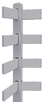 CONCRETE 4 RAIL FENCE Corner POST (WOOD STYLE)