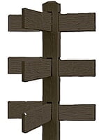 Copy of CONCRETE 3 RAIL FENCE 3 WAY (WOOD STYLE)