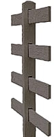 CONCRETE 4 RAIL FENCE LINE POST (WOOD STYLE)