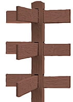 Copy of CONCRETE 3 RAIL FENCE 3 WAY (WOOD STYLE)