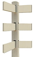 Copy of CONCRETE 3 RAIL FENCE CORNER (WOOD STYLE)