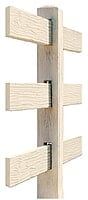CONCRETE 3 RAIL FENCE LINE (WOOD STYLE)