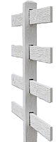 CONCRETE 4 RAIL FENCE LINE POST (WOOD STYLE)