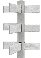Copy of CONCRETE 3 RAIL FENCE 3 WAY (WOOD STYLE)