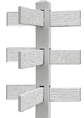 Copy of CONCRETE 3 RAIL FENCE 3 WAY (WOOD STYLE)