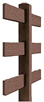 CONCRETE 3 RAIL FENCE LINE (WOOD STYLE)