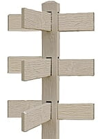 Copy of CONCRETE 3 RAIL FENCE 3 WAY (WOOD STYLE)