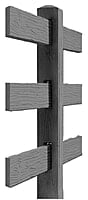 CONCRETE 3 RAIL FENCE LINE (WOOD STYLE)
